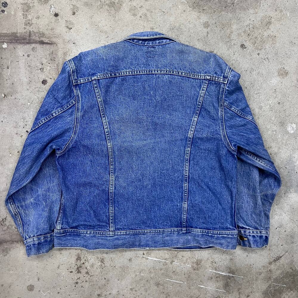 Vintage Lee Riders Blue Denim Jacket USA Made Mens M Wmns XL Jean Trucker 80s - Picture 8 of 16